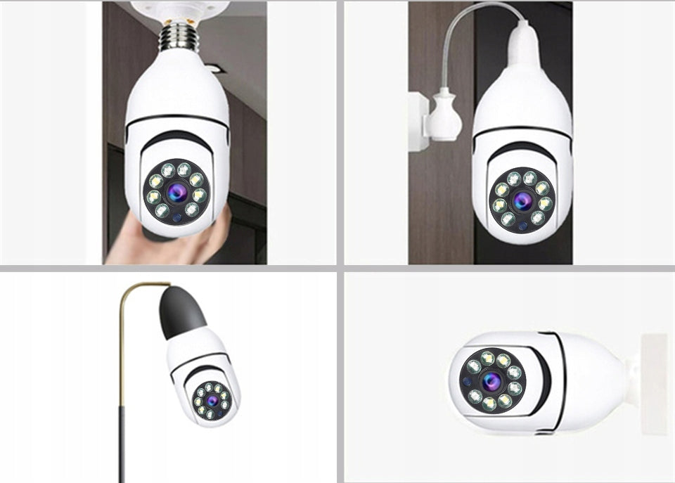 CAMERA BULB E27 WIFI WI-FI ROTATING NIGHT MODE PREVIEW REMOTE ALARM FHD EAN (GTIN) 5905108406059