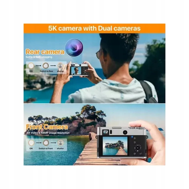 CAMERA DC203 - CAMERA XREC C77 BLACK, 64MPIX, 16X ZOOM - 5K ULTRA HD Resolution 64 Mpx