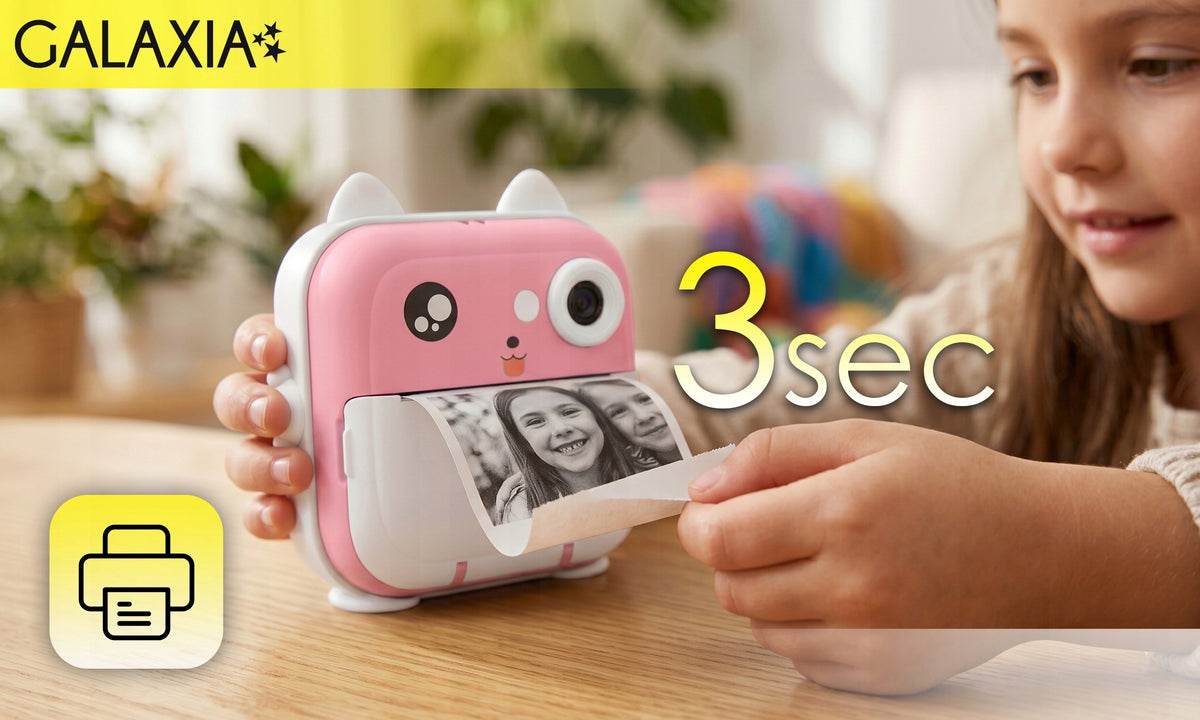CAMERA FOR CHILDREN INSTANT DIGITAL PRINT MINI PRINTER + 13 ROLLS Packaging status original