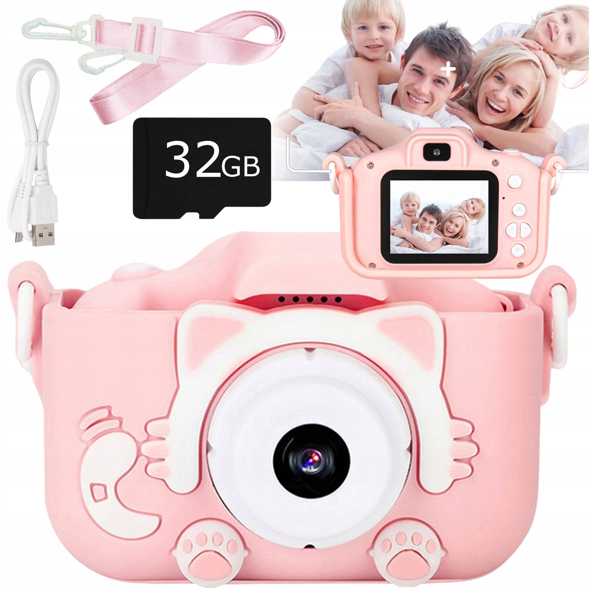 CAMERA FOR CHILDREN PINK CAT