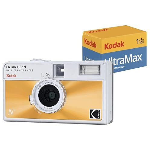 CAMERA KODAK EKTAR H35N HALF FRAME ORANGE FILM 24 PHOTOS Brand no brand