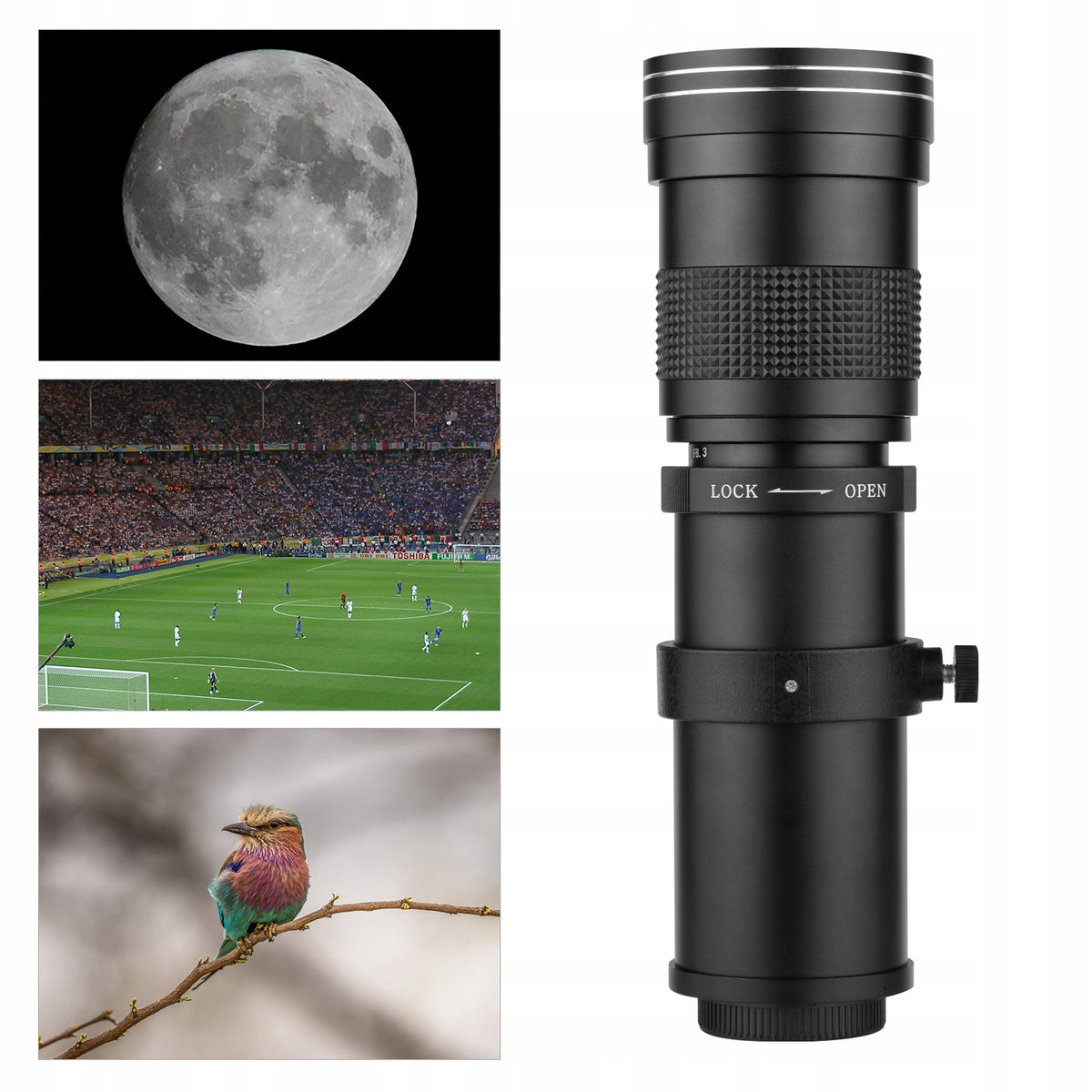 CAMERA MF SUPER TELEPHOTO ZOOM LENS F/8.3-16 420-800MM T MOUNT Packaging status original