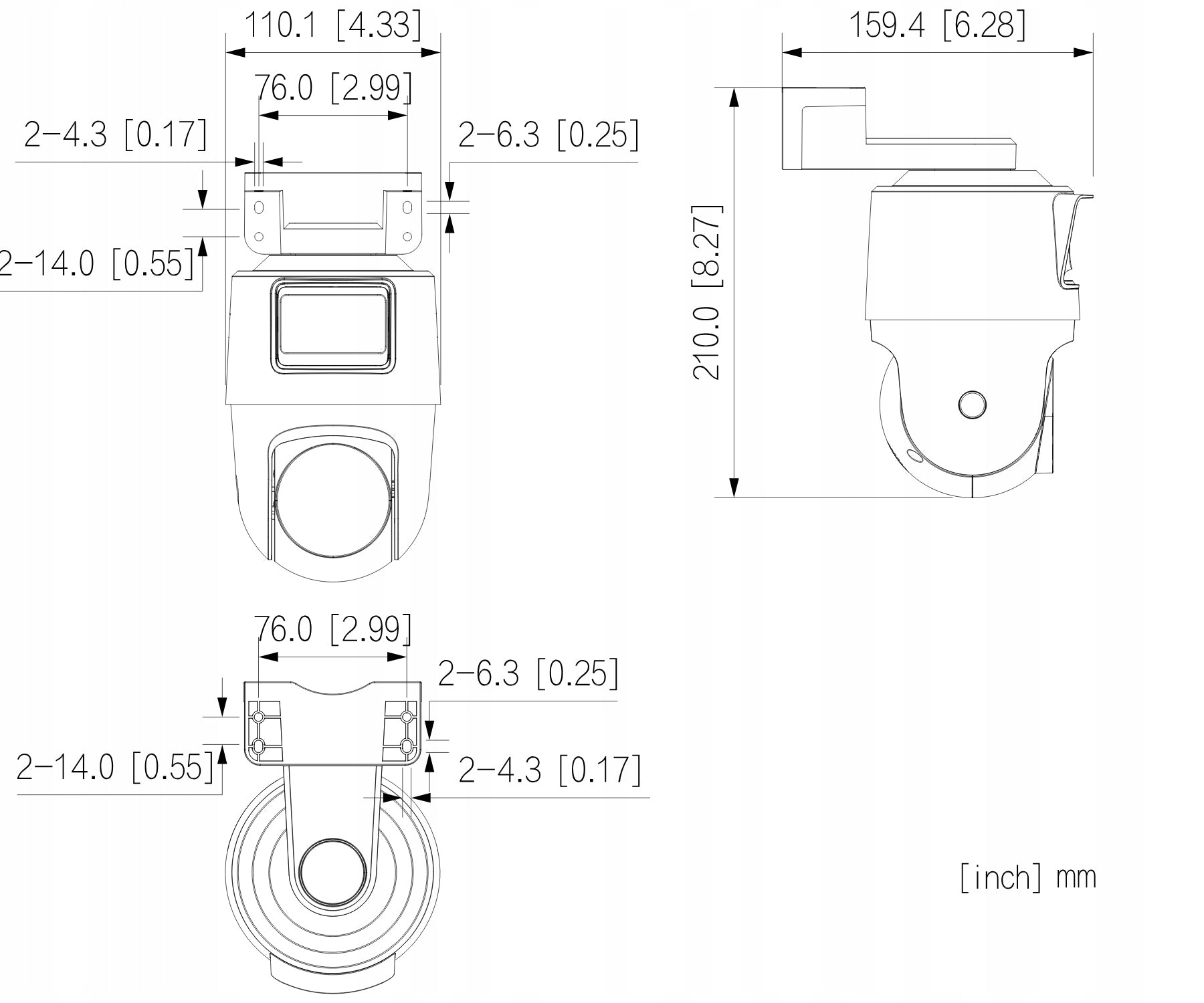 CAMERA POE DAHUA 8MP 4K DUAL LENS ROTATING DETECTION AI FULL COLOR SPEAKER Product weight with unit packaging 0.86 kg
