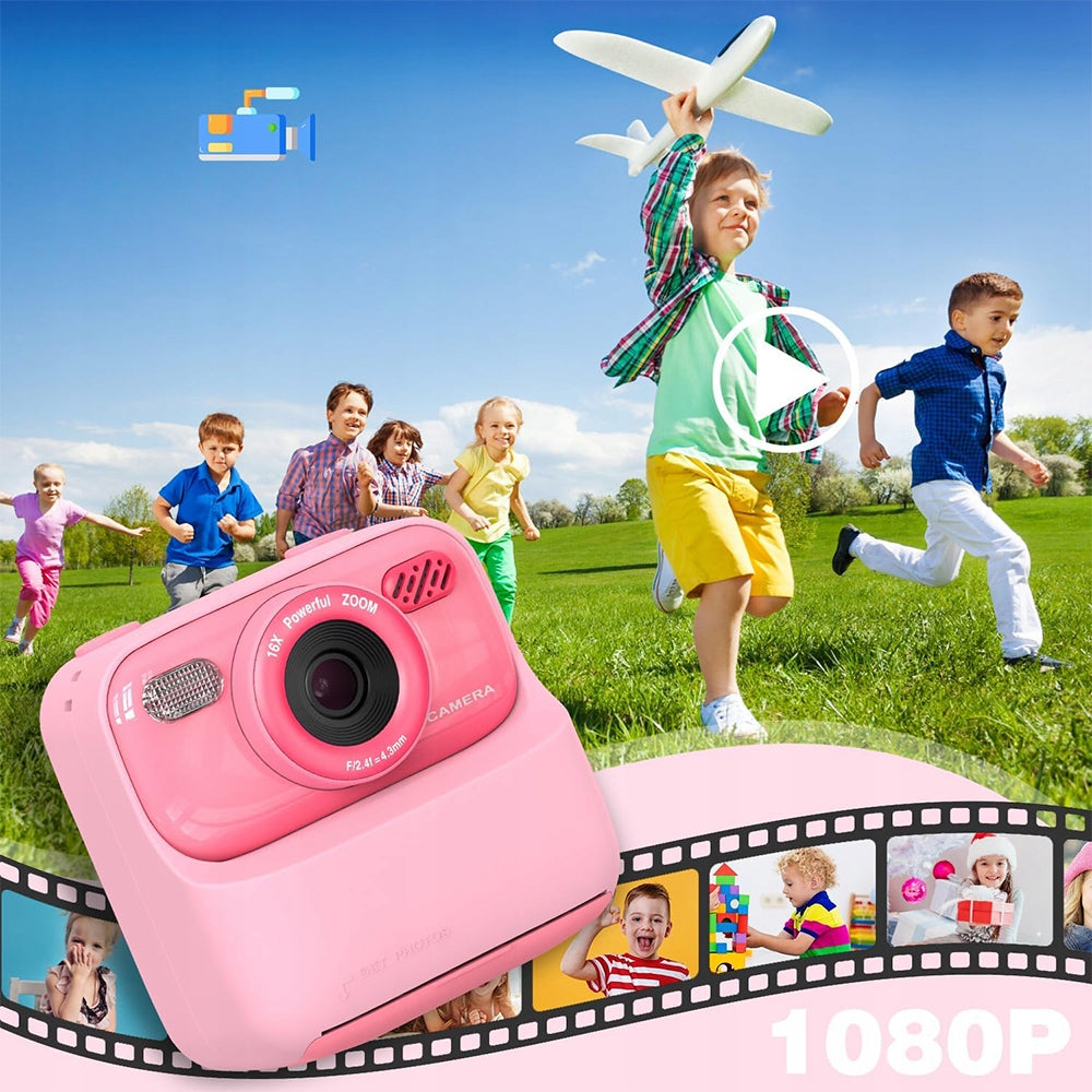 CAMERA WITH INSTANT 32G PRINTING AND MP3 PLAYER IN PINK Packaging status original
