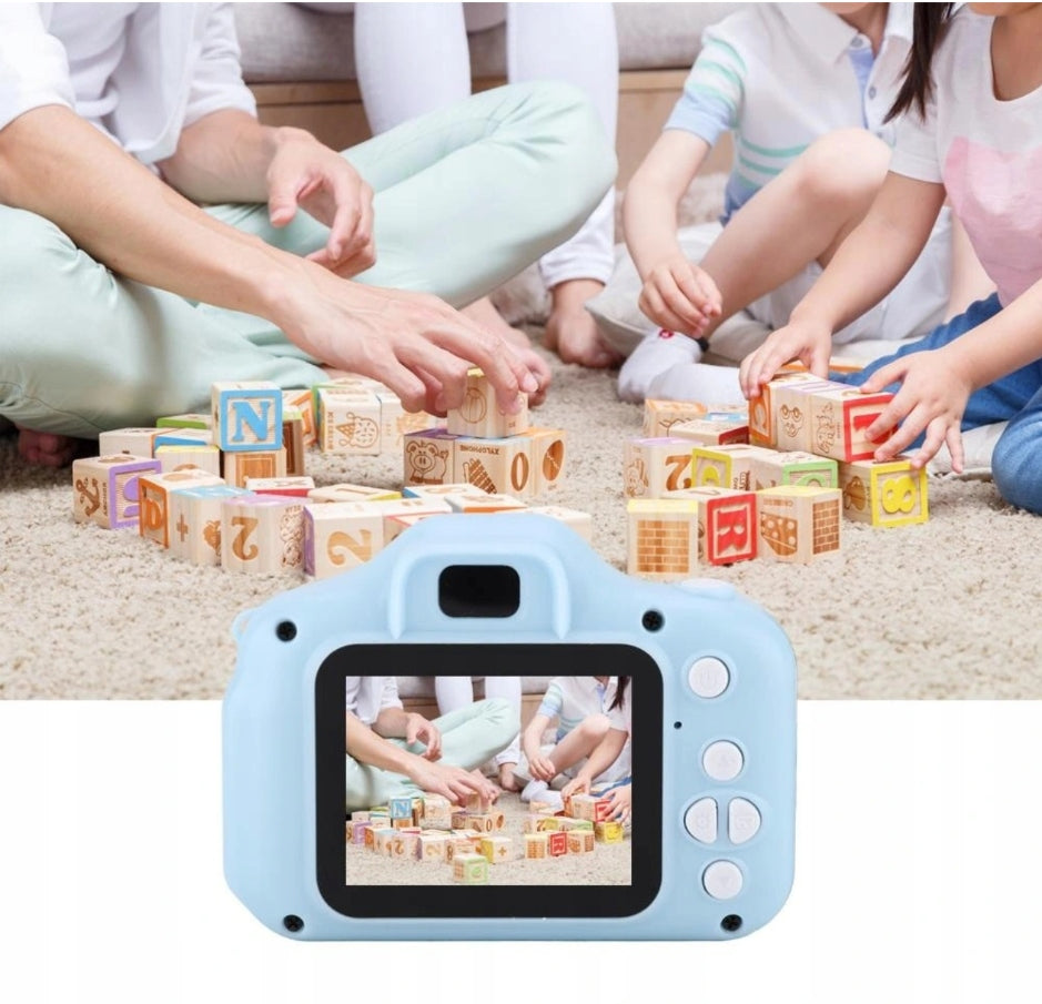 CAMERA digital CAMERA for children pink and blue lanyard Color blue