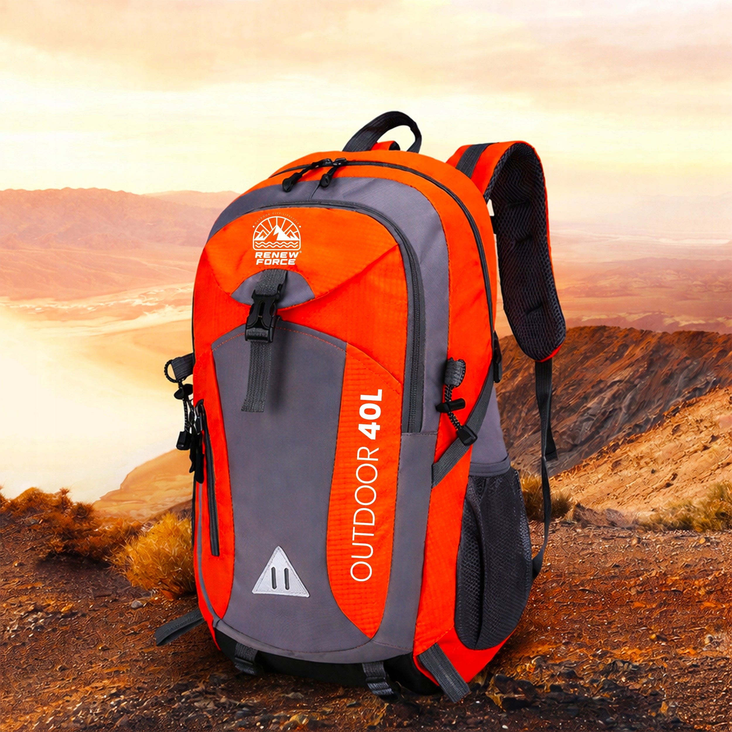 CAMPING BACKPACK FOR A TRIP TO THE MOUNTAINS COMFORTABLE 40L CAMPING SURVIVAL Packaging status original