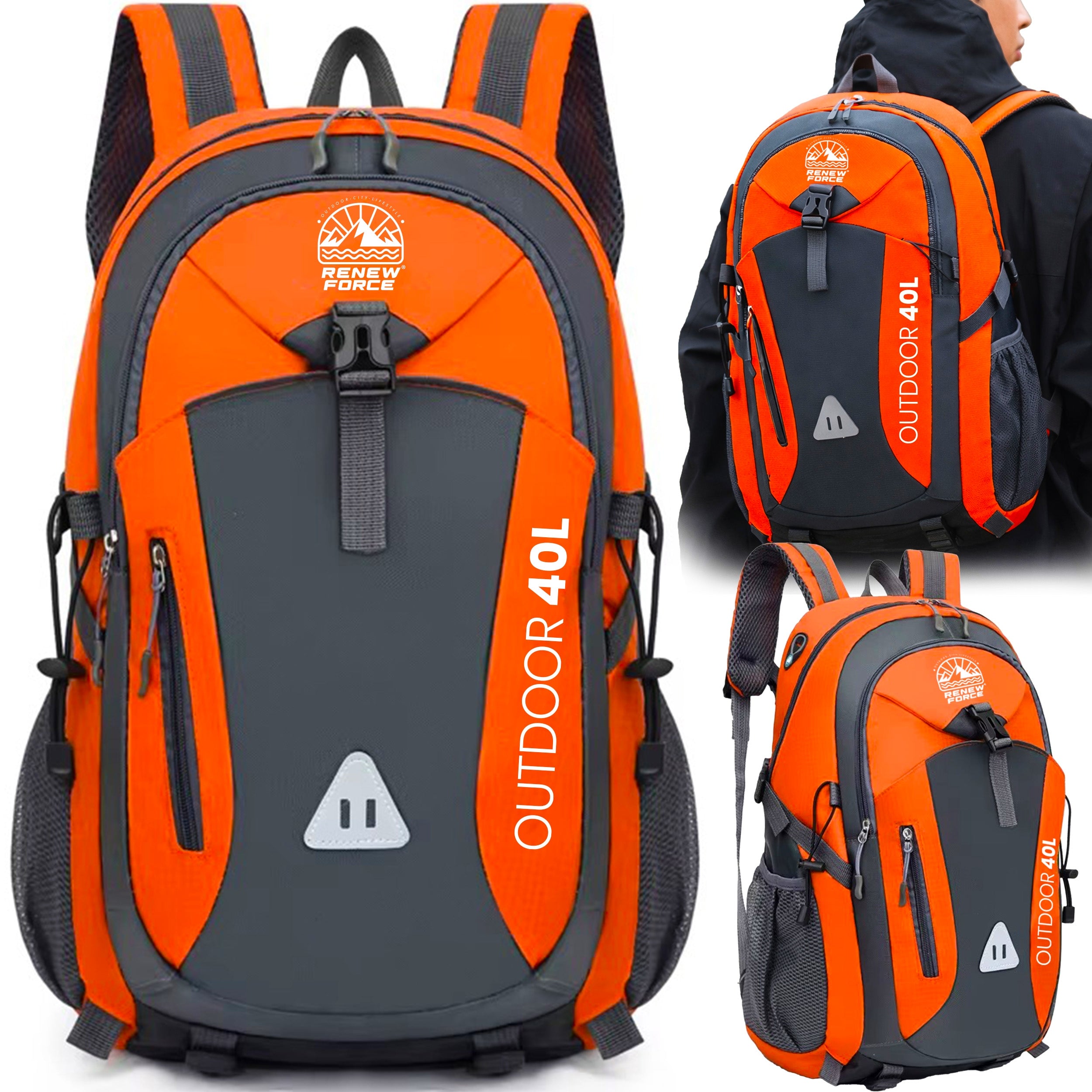 CAMPING BACKPACK FOR A TRIP TO THE MOUNTAINS COMFORTABLE 40L CAMPING SURVIVAL