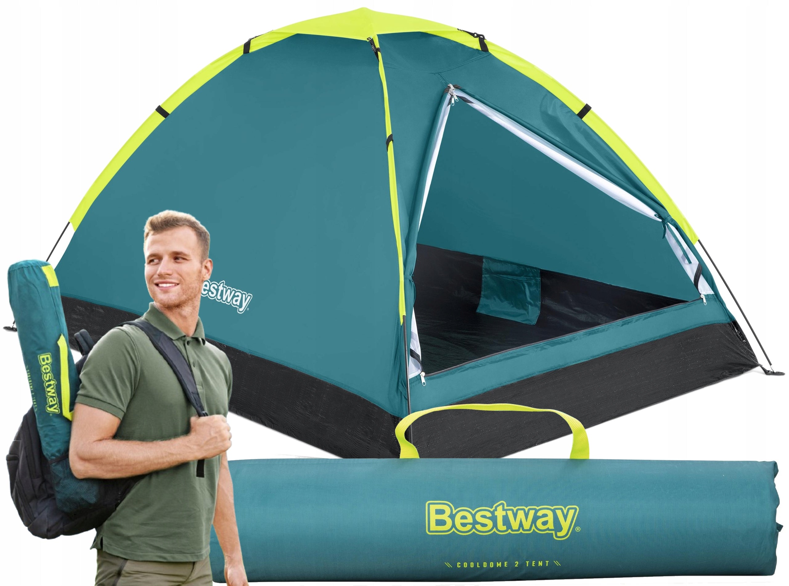 CAMPING DOUBLE TENT WITH BAG 205x145cm BESTWAY 68084