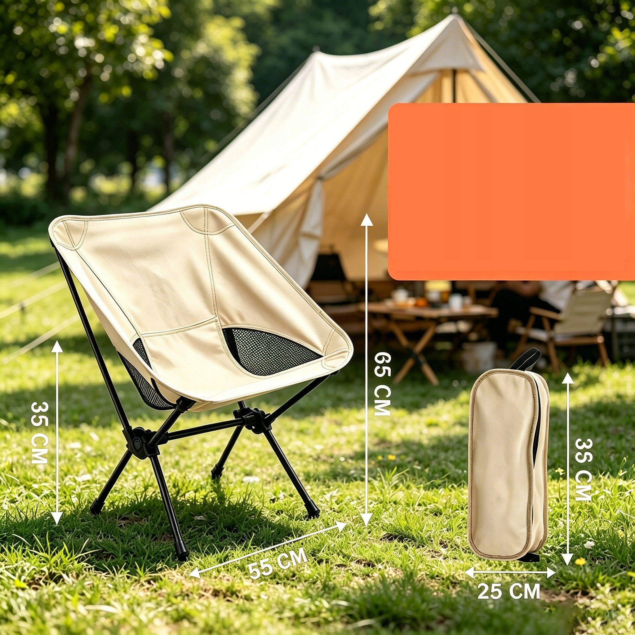 CAMPING FOLDING HIKING CHAIR LIGHT FISHING CAMPING 120 KG Manufacturer code 17113899