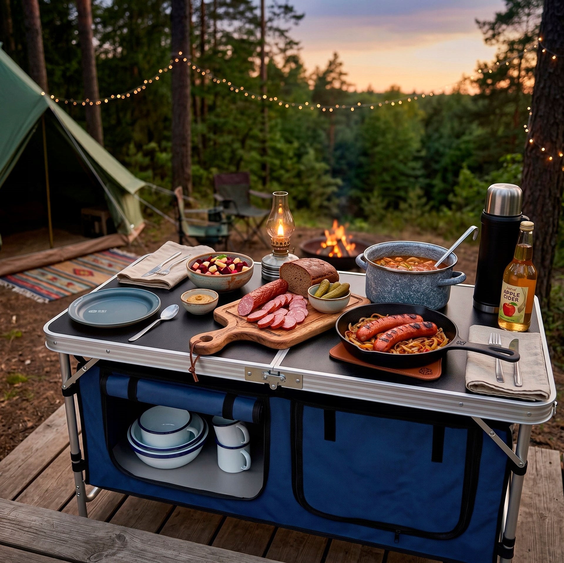 CAMPING FOLDING TABLE WITH BAG 120x47x55cm ALUMINUM LIGHTWEIGHT Manufacturer code CS0179