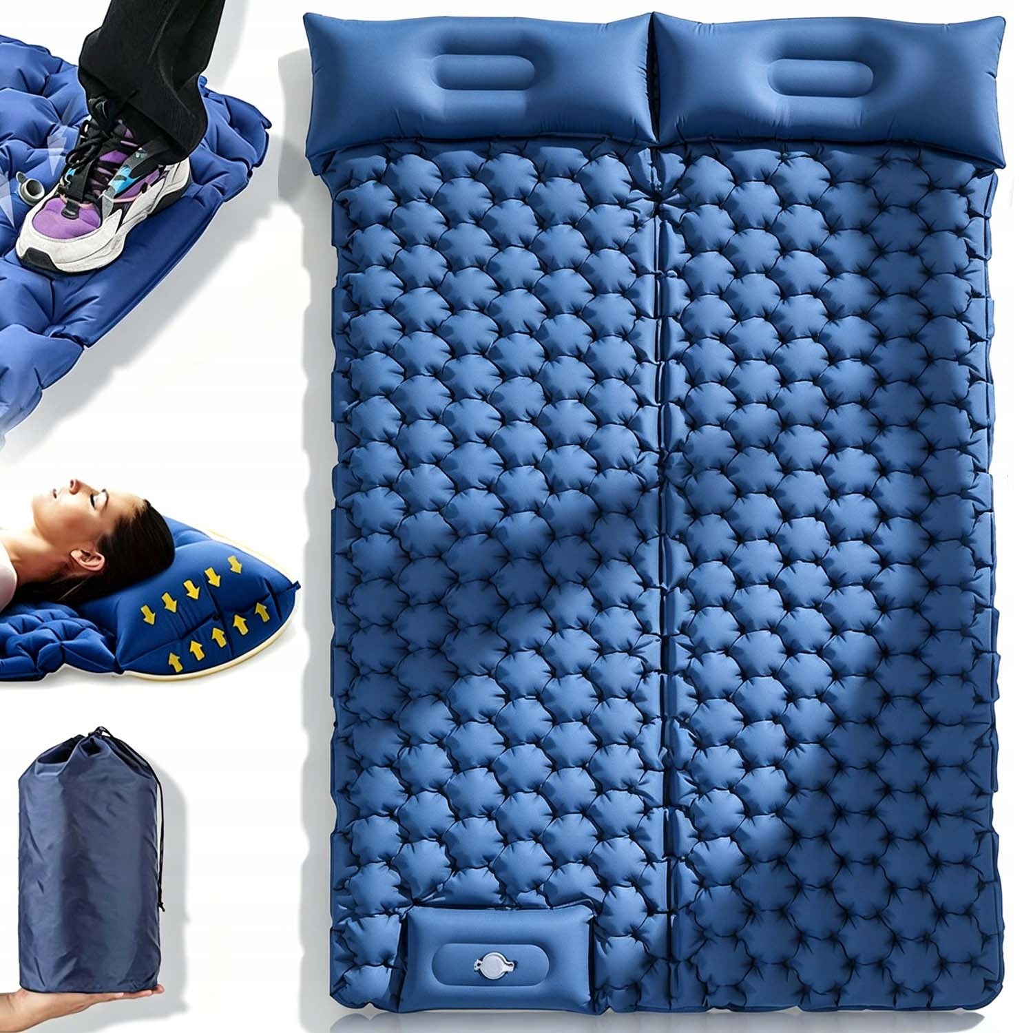 CAMPING HIKING MATTRESS SELF-INFLATING DOUBLE INFLATABLE LIGHT MAT