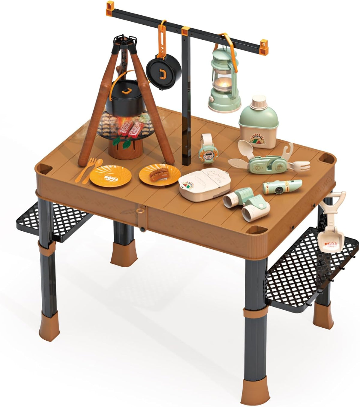 CAMPING SET EDUCATIONAL INTERACTIVE TOY SUITCASE FOLDING TABLE Packaging status original