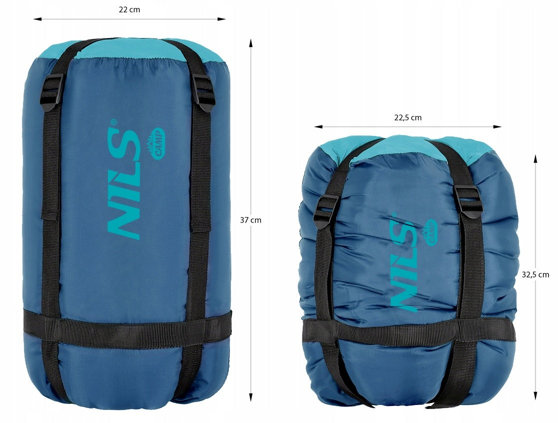 CAMPING SLEEPING BAG MUMMY WITH HOOD WARM LARGE 215 x 75 cm L Packaging status original