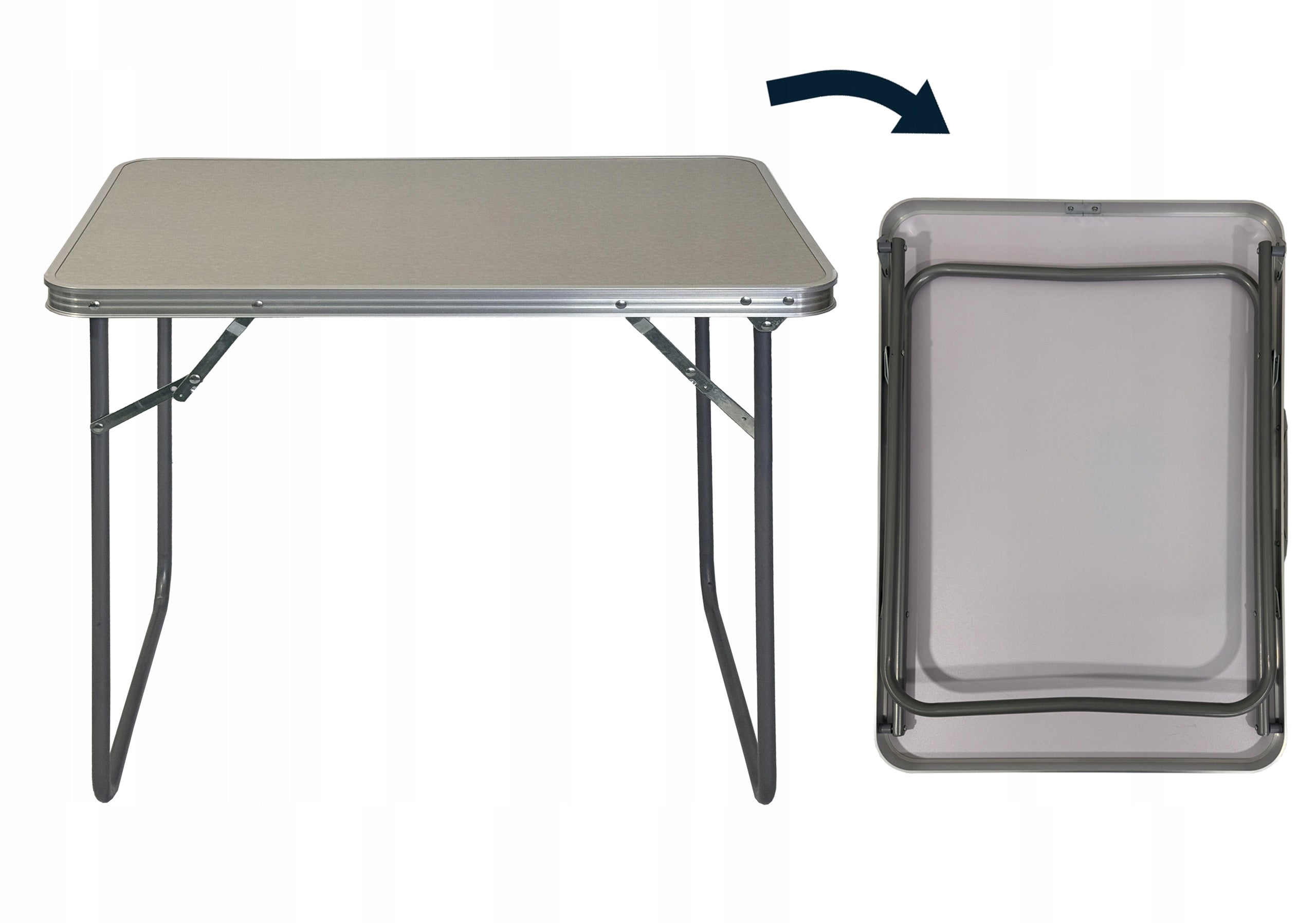 CAMPING TABLE FOLDING TOURIST ALUMINUM TABLE SC1000 GREY Packaging status original