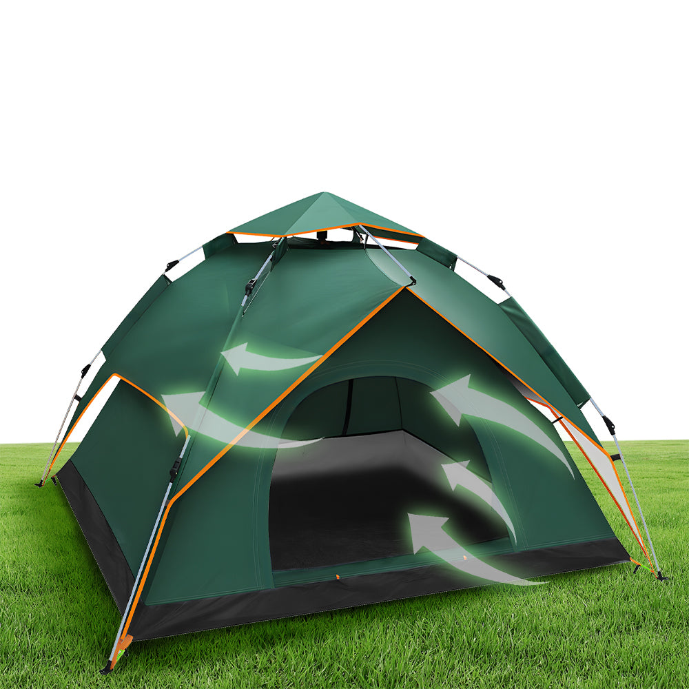 CAMPING TENT 3-4 PERSONS 235185135CM WATERPROOF ANTI-UV 2 DOORS Manufacturer code B0CRB4LD8K
