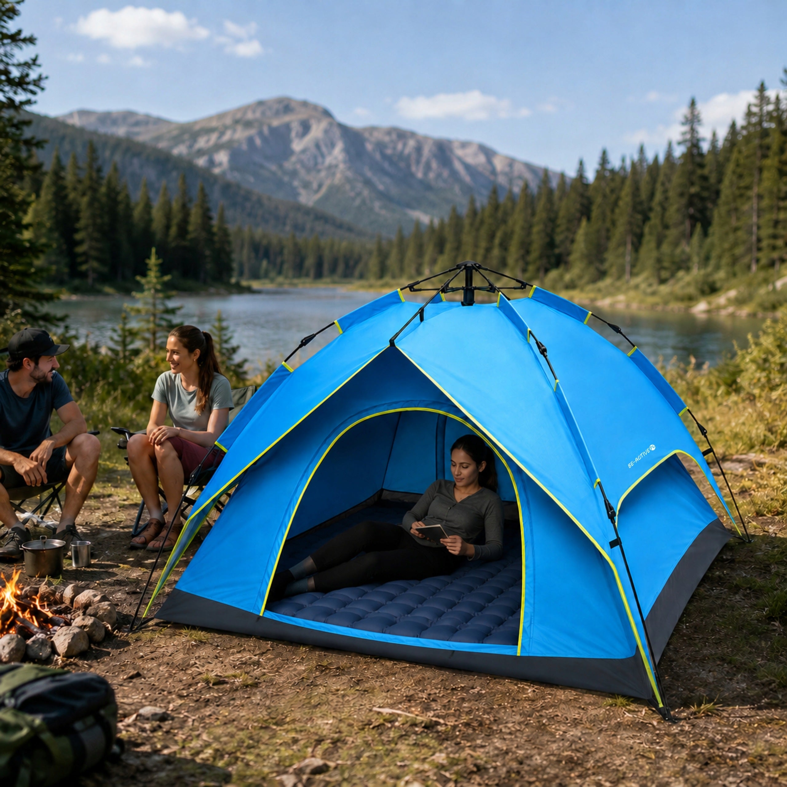 CAMPING TENT 3 PERSON WATERPROOF WITH MOSQUITO NET LARGE Manufacturer code NK02