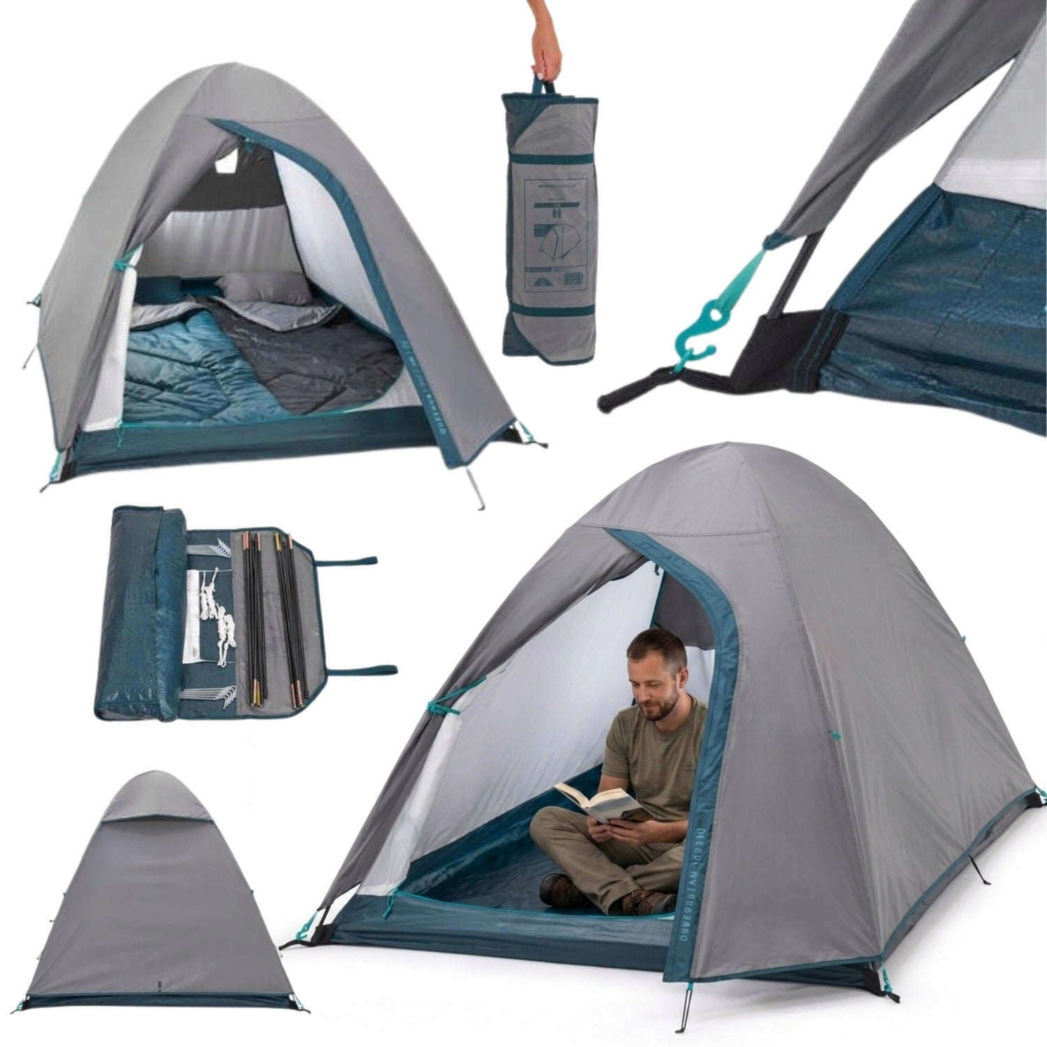 CAMPING TENT QUECHUA MH100 2-PERSON LIGHT 2.6KG DECATHLON HIGH