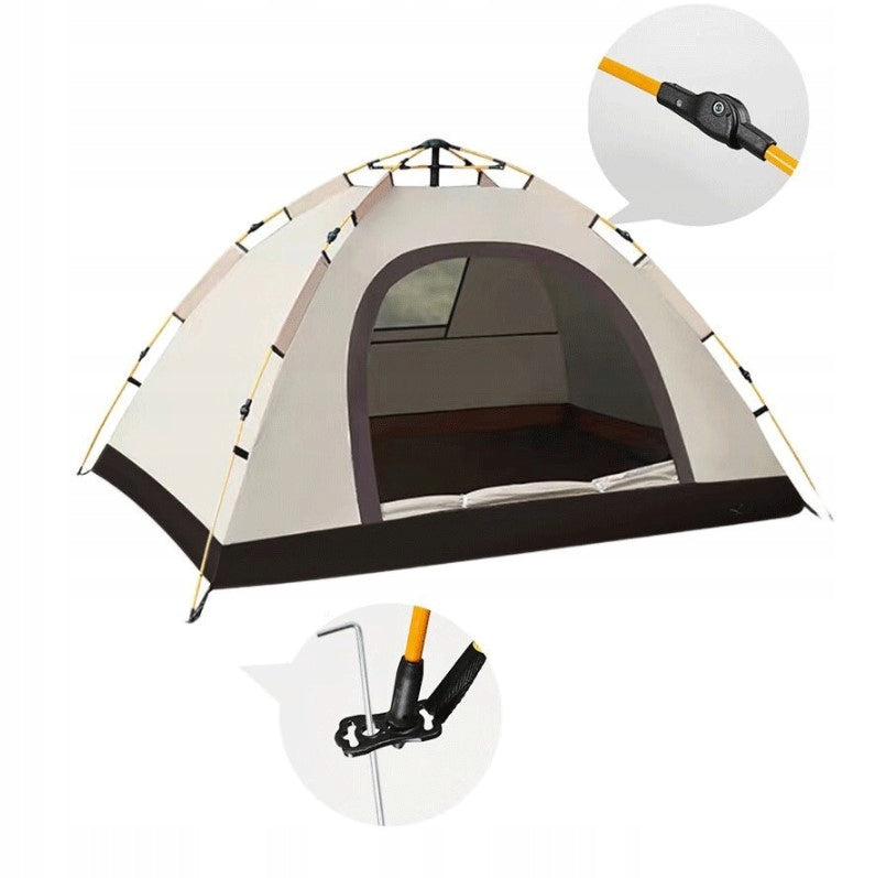 CAMPING TENT SELF-FOLDING TOURIST 2 PERSON BEIGE Model NAMIOT