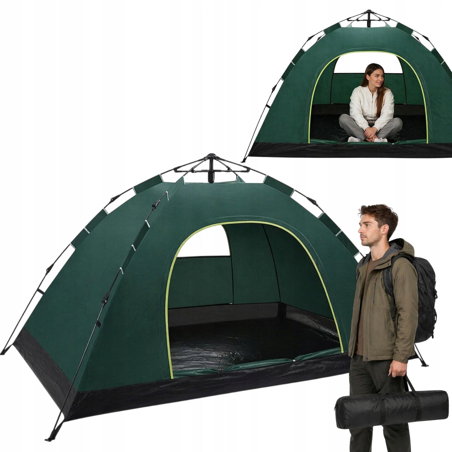 CAMPING TENT TOURIST TENT 2-3 PERSON CAMPING TENT FOLDING