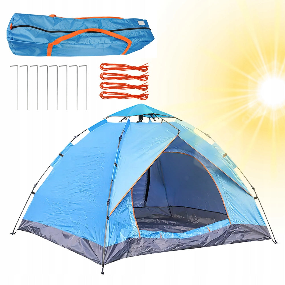 CAMPING TOURIST TENT GARDEN AUTOMATIC 200x200cm 3-4 PERSON Manufacturer code 6SP0367BU1100