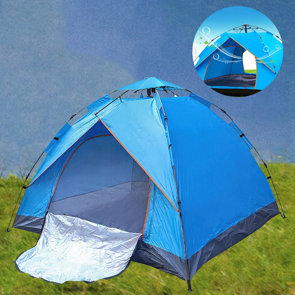 CAMPING TOURIST TENT GARDEN AUTOMATIC 200x200cm 3-4 PERSON Number of entrances 2