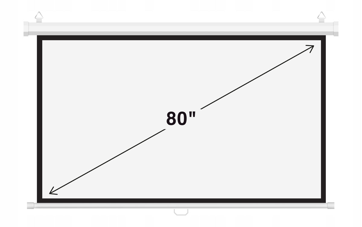 CAMROCK MATTE PROJECTION SCREEN 80 INCHES FOR PROJECTOR WHITE 16:9 Packaging status original
