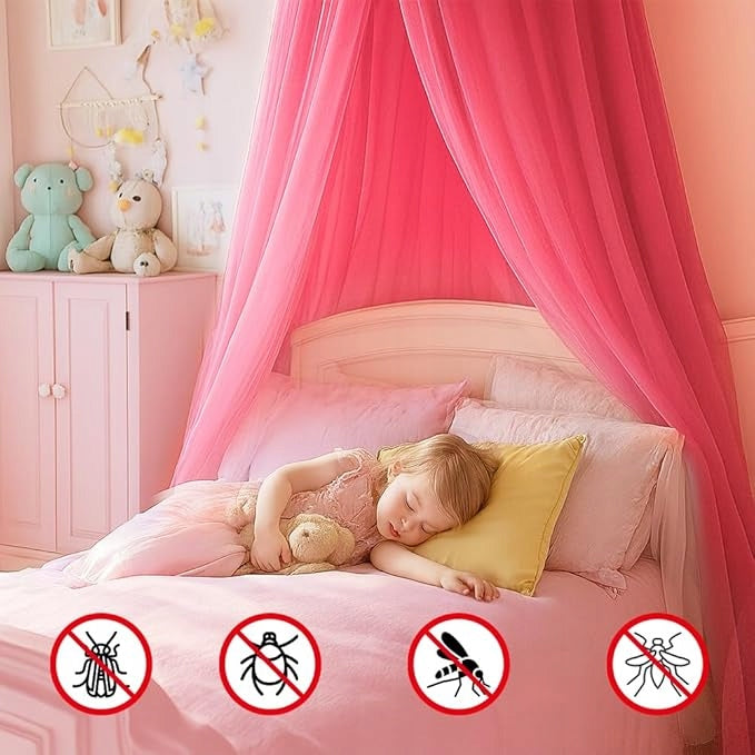 CANOPY MOSQUITO NET CHILDREN PINK OVER BED COT DECORATION Manufacturer code BALDACHIM_ROZOWY