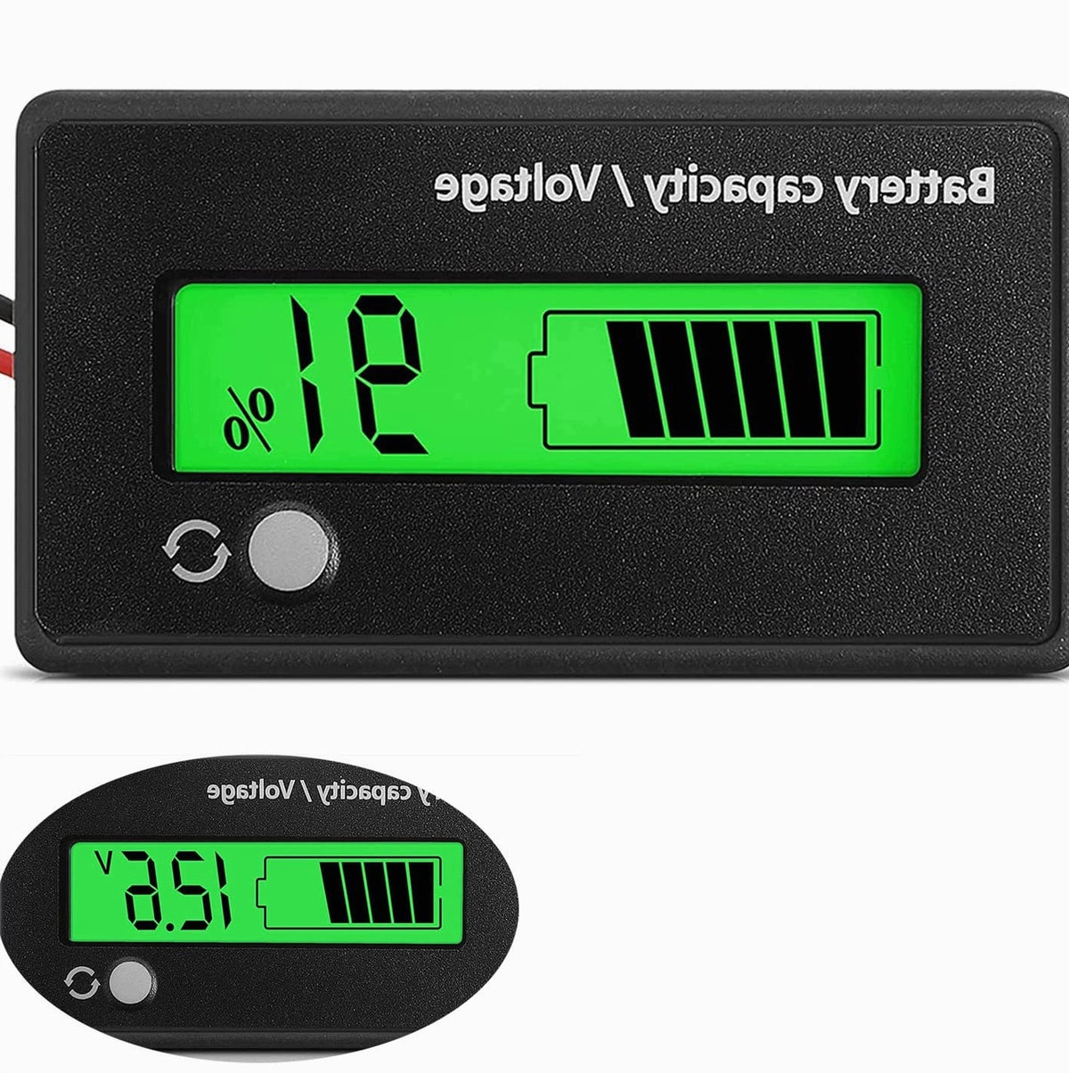 CAPACITY VOLTAGE METER 12V 24V 36V 48V 72V BATTERY MONITOR WITH ALARM
