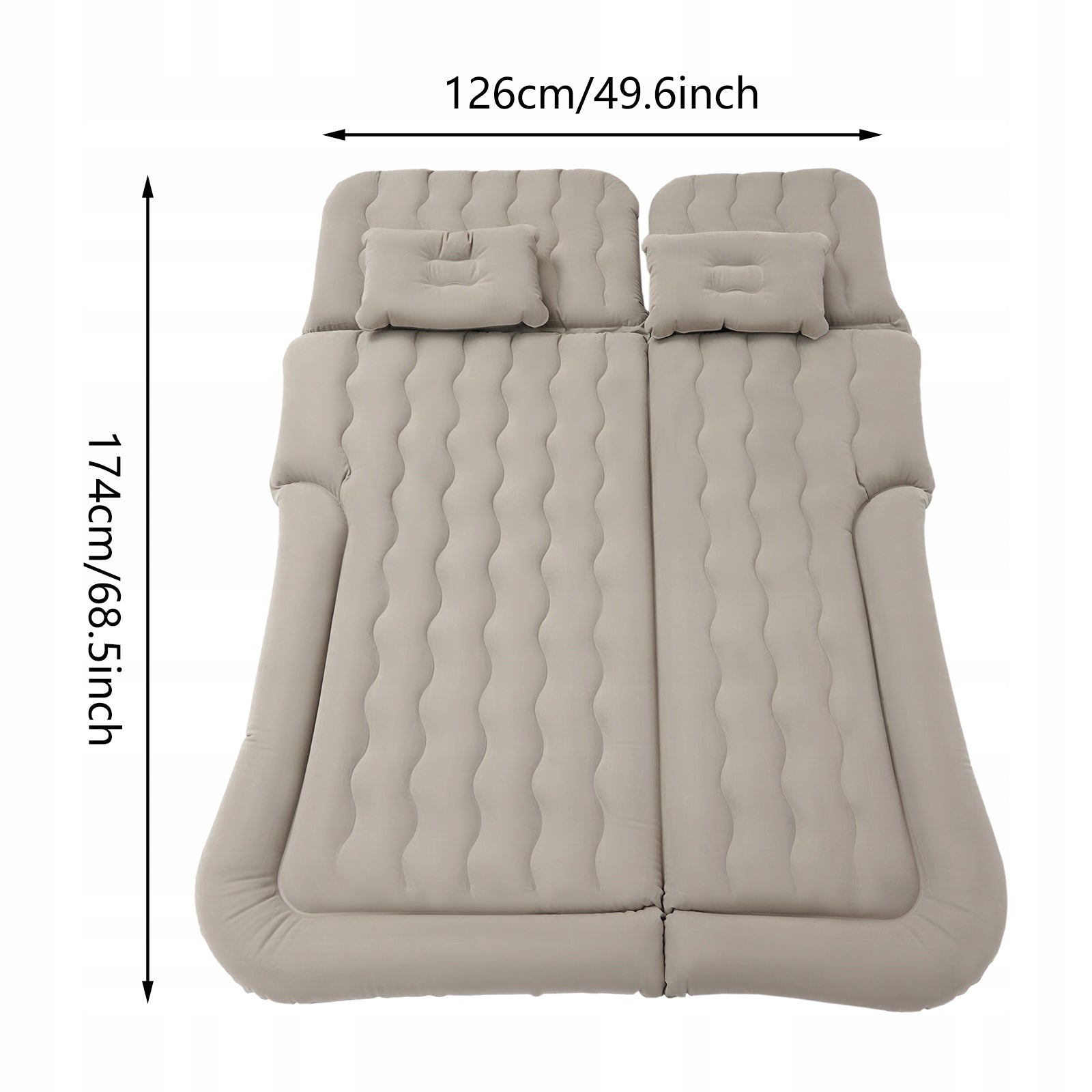 CAR AIR MATTRESS SUV INFLATABLE CAMPING SLEEPING BED GRAY WITH AIR PUMP Manufacturer code 565067