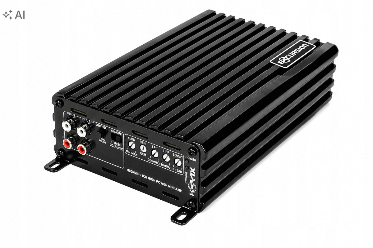 CAR AMPLIFIER 1-CHANNEL MONO 600W RMS 2OHM EXCURSION HXA-1K