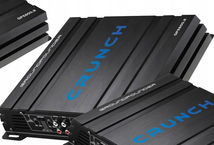 CAR AMPLIFIER CRUNCH 600 WATT STRONG 2 CHANNELS BRIDGE HIGH QUALITY