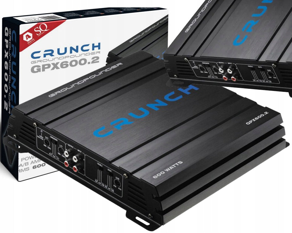 CAR AMPLIFIER CRUNCH 600 WATT STRONG 2 CHANNELS BRIDGE HQ Packaging status original
