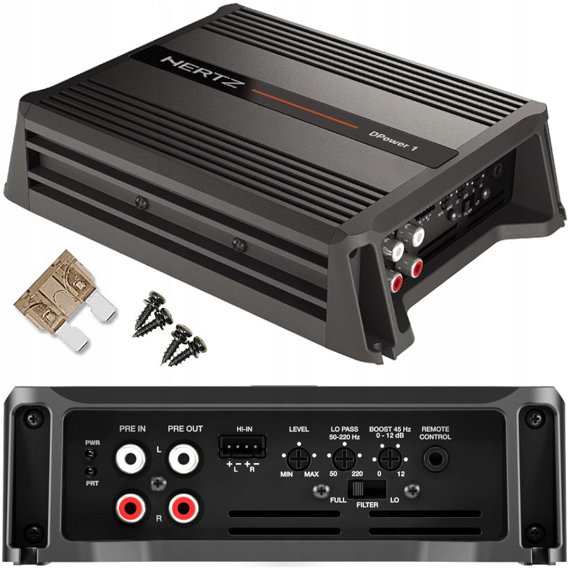 CAR AMPLIFIER HERTZ FOR SUBWOOFER TUBE 1-CHANNEL MONOBLOCK 600W