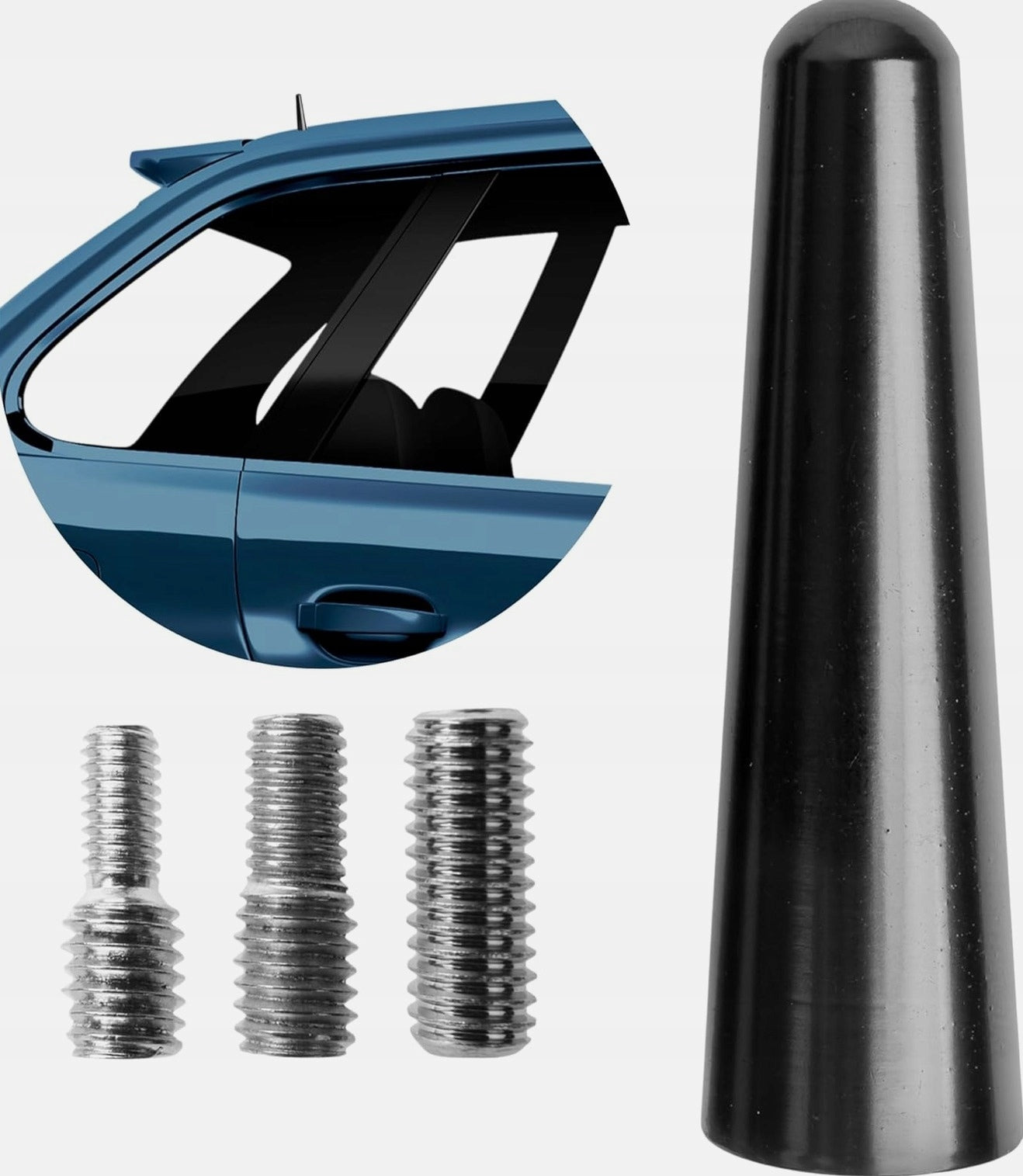CAR ANTENNA 5 CM BLACK SHORT ROD ROOF UNIVERSAL