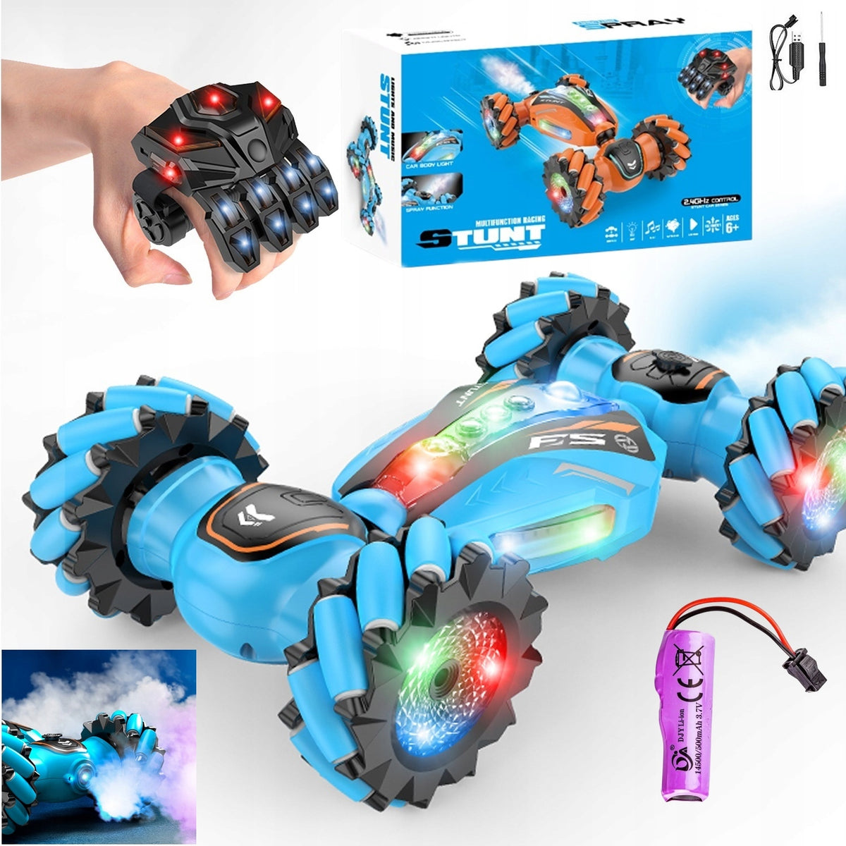 CAR - AUTO 4X4 Remote Controlled GESTURES - LED Lights Steam Water Smoke Packaging status original