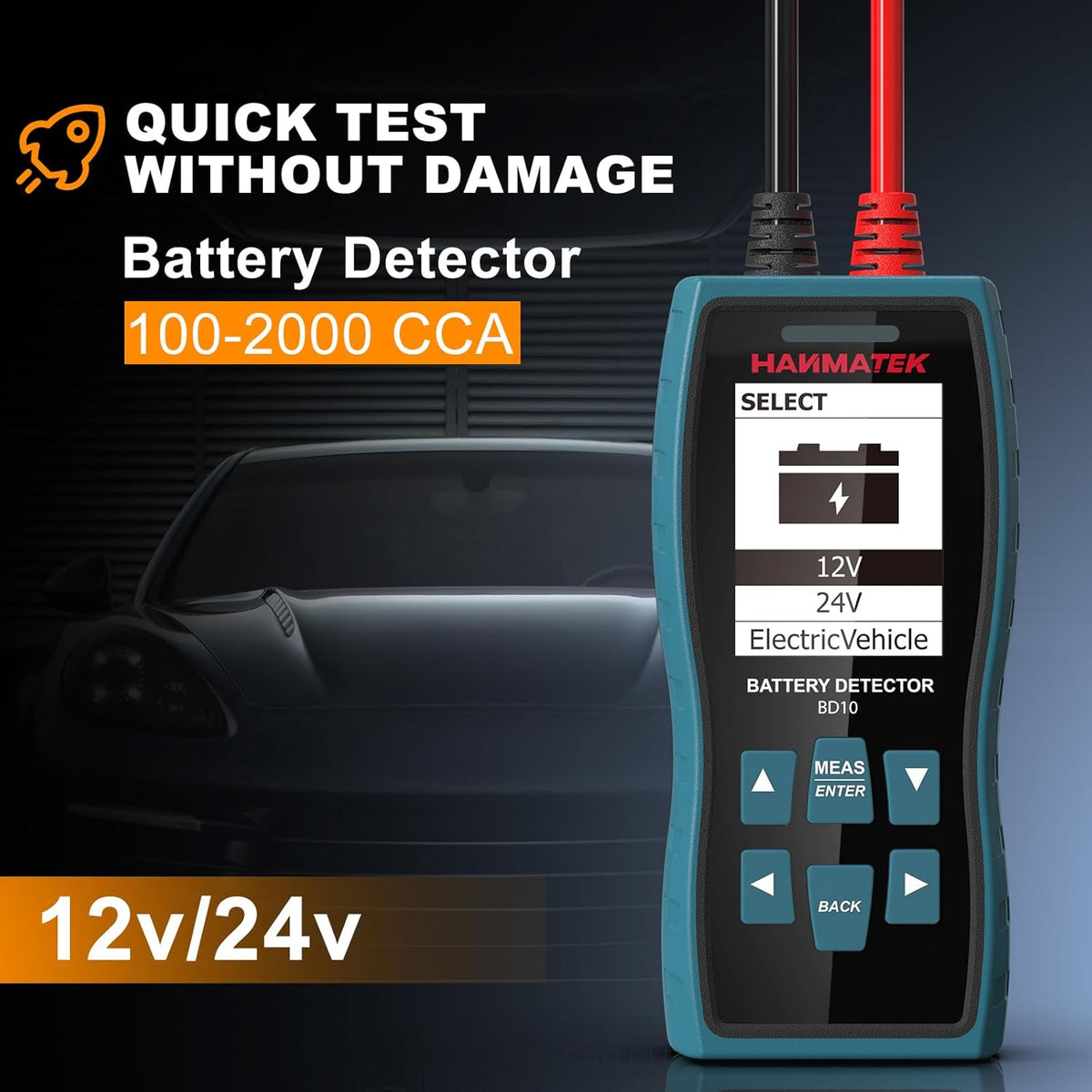 CAR BATTERY TESTER DIGITAL ANALYZER SYSTEM TESTER Manufacturer code Tester obciążenia samochodowego Cyfrowy