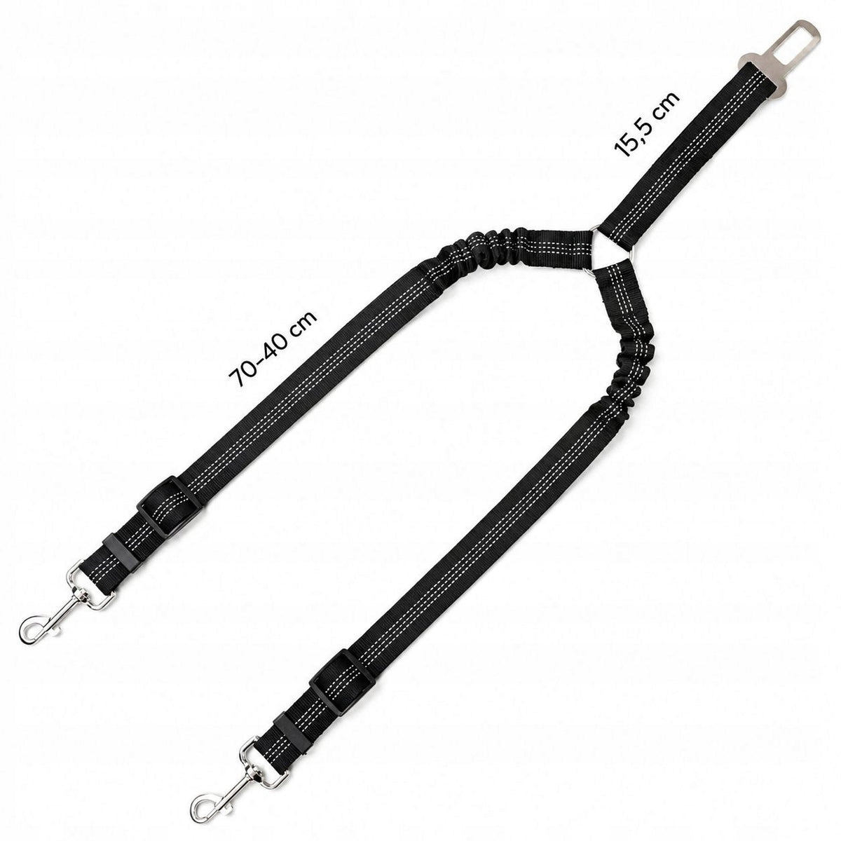 CAR BELT FOR 2 DOGS DOUBLE LEASH SHOCK ABSORBER ADJUSTABLE Manufacturer code 5907346935742