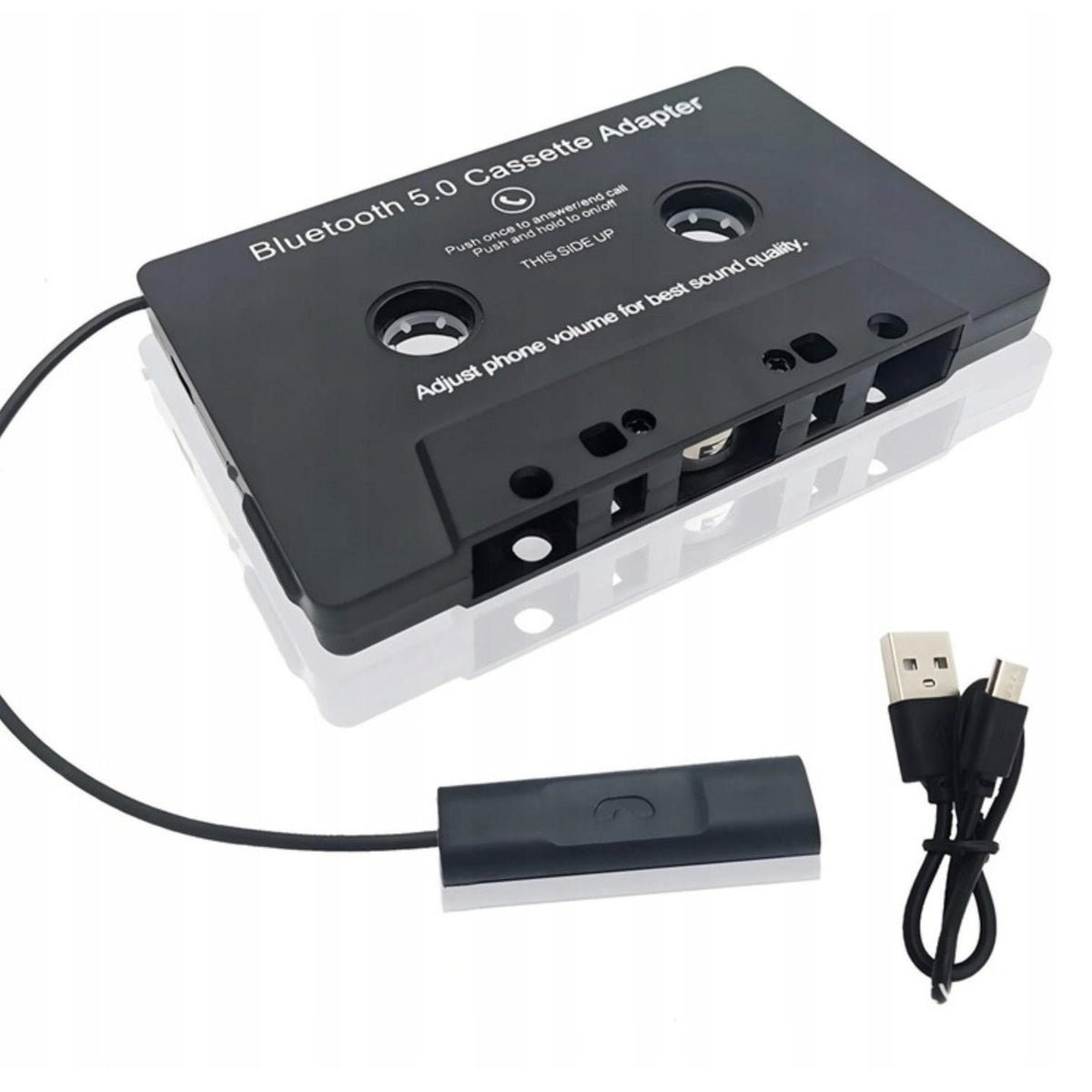 CAR BLUETOOTH CASSETTE ADAPTER, USB CHARGING