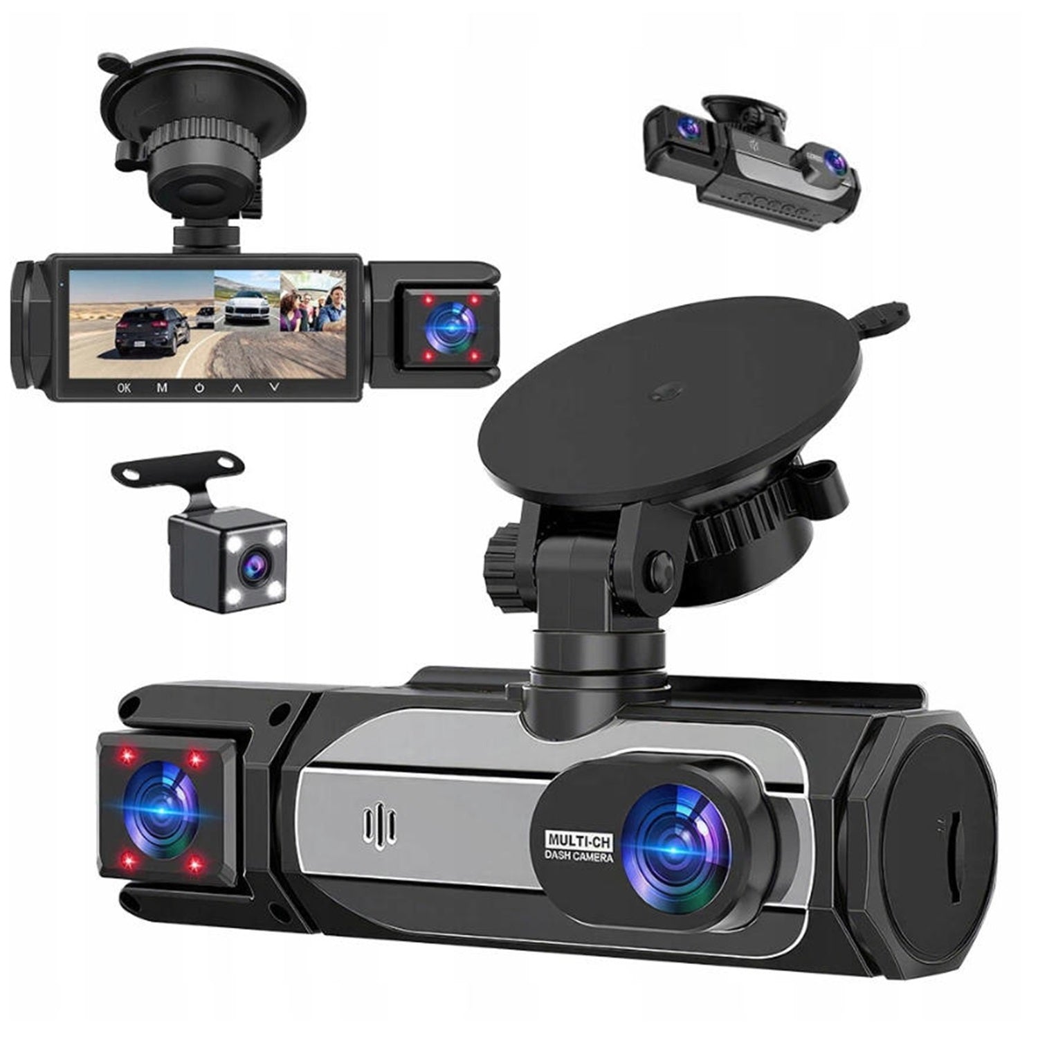 CAR CAMERA 1080P DOUBLE FRONT AND INTERIOR NIGHT MODE SENSOR G Packaging status original