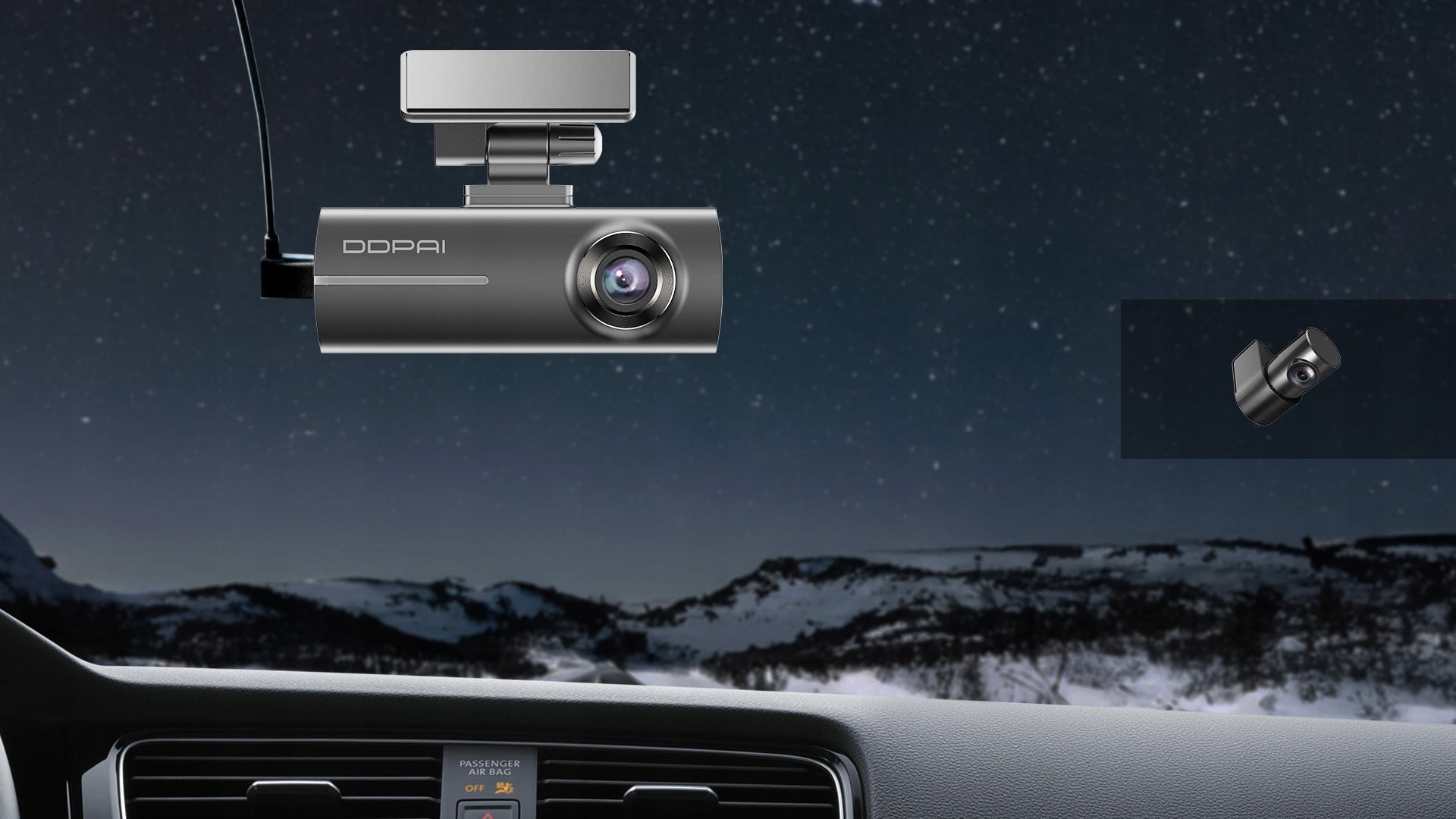 CAR CAMERA DDPAI N1 Dual VIDEO RECORDER + REAR + HARDWIRE KIT Packaging status original