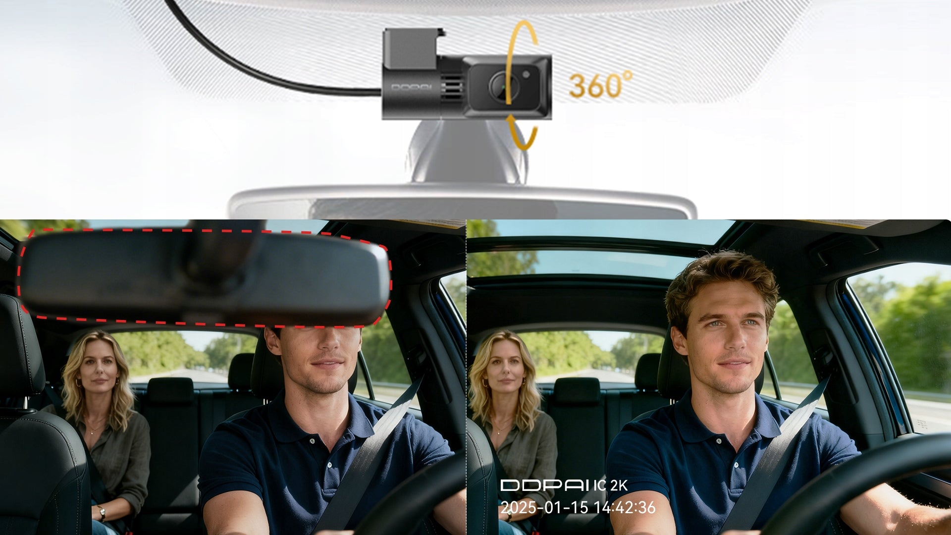CAR CAMERA DDPAI Z60T 4K HDR GPS FRONT REAR INTERIOR + HARDWIRE KIT Brand Ddpai