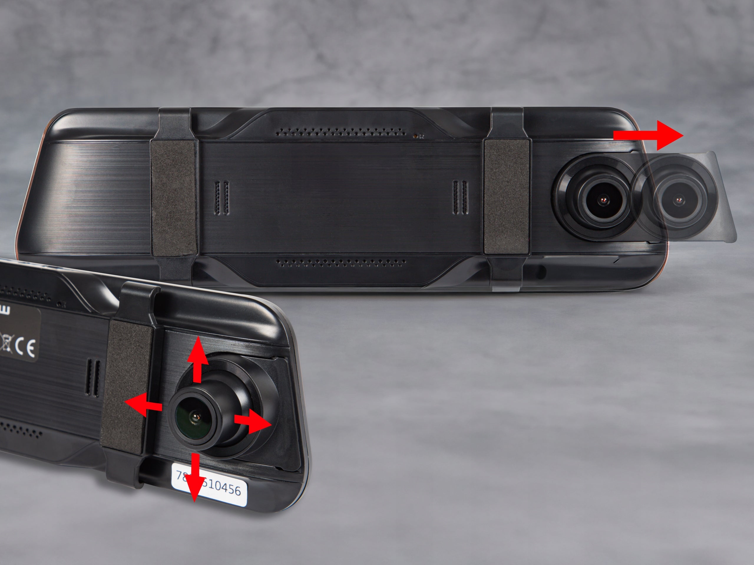 CAR CAMERA FULL HD VIDEO RECORDER MIRROR 10" REVERSING FRONT REAR Packaging status original