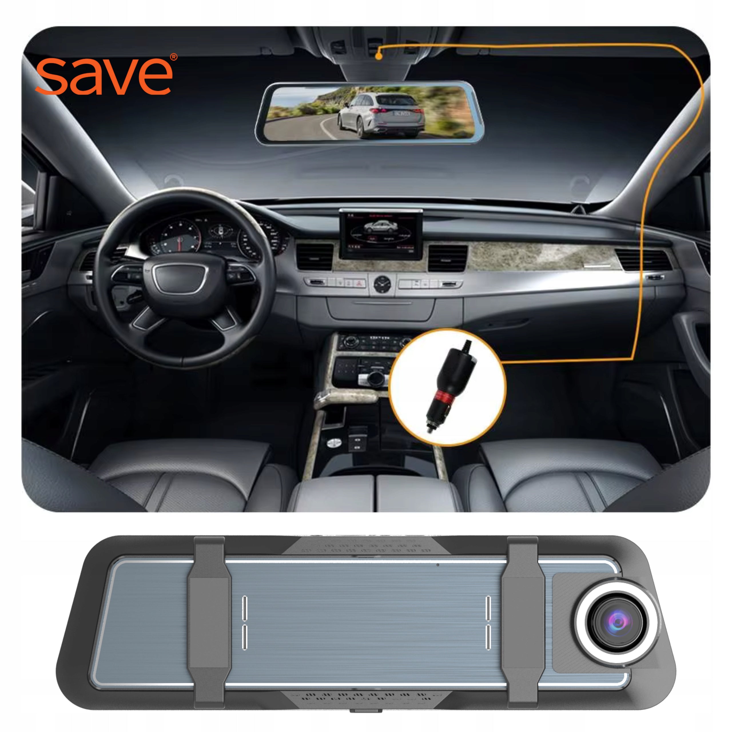 CAR CAMERA VIDEO RECORDER 4K 2K SONY MIRROR DRIVING RECORDER Viewing angle 170°