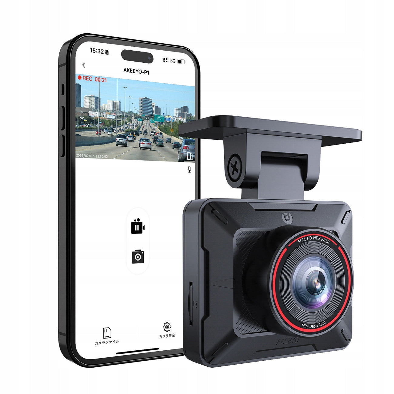 CAR CAMERA VIDEO RECORDER AKEEYO FullHD WIFI USB-C FATHER'S DAY Packaging status original