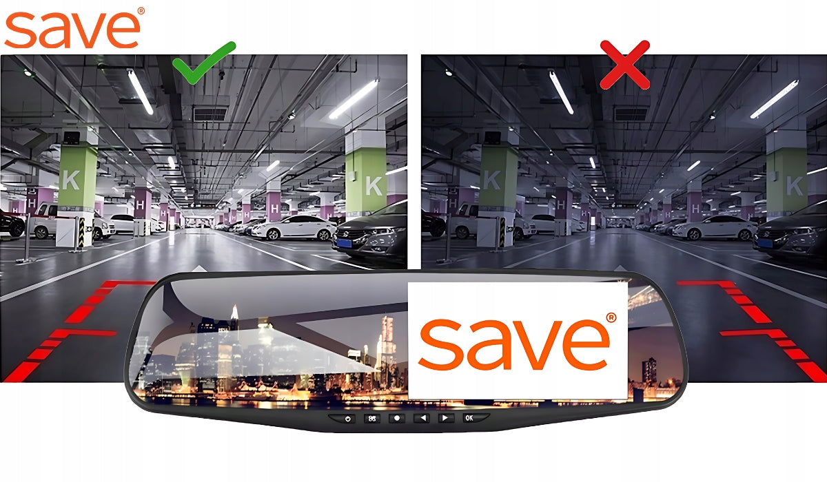 CAR CAMERA VIDEO RECORDER IN REVERSING MIRROR DRIVING RECORDER Brand Save