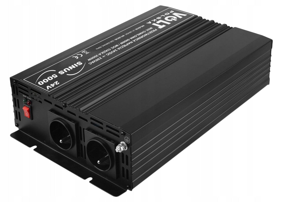 CAR CONVERTER FULL SINE VOLT Poland 24V 2500W 5000W + USB TIR Effective power 2500 W