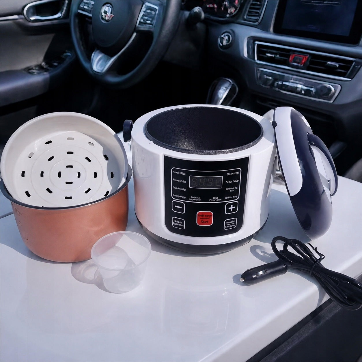 CAR COOKER RICE COOKER MULTICOOKER POT COOKER CAR TRUCK 2L 200W Brand sennifar