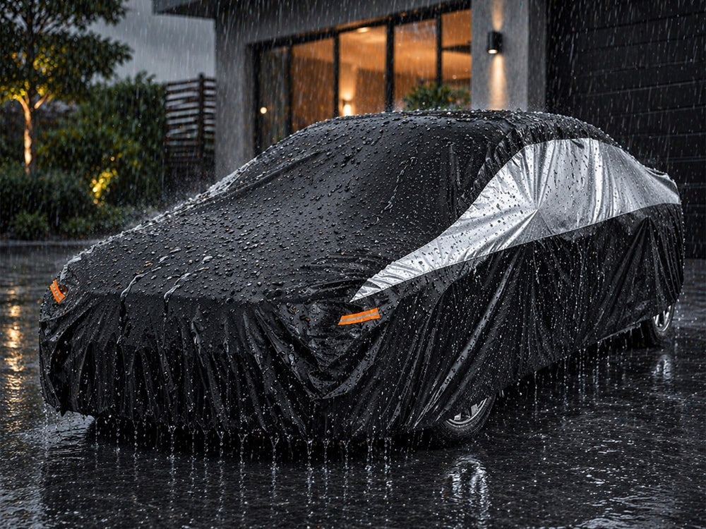 CAR COVER AUTO YEAR-ROUND WATERPROOF TARPAULIN BLACK SIZE L Manufacturer Verk Group