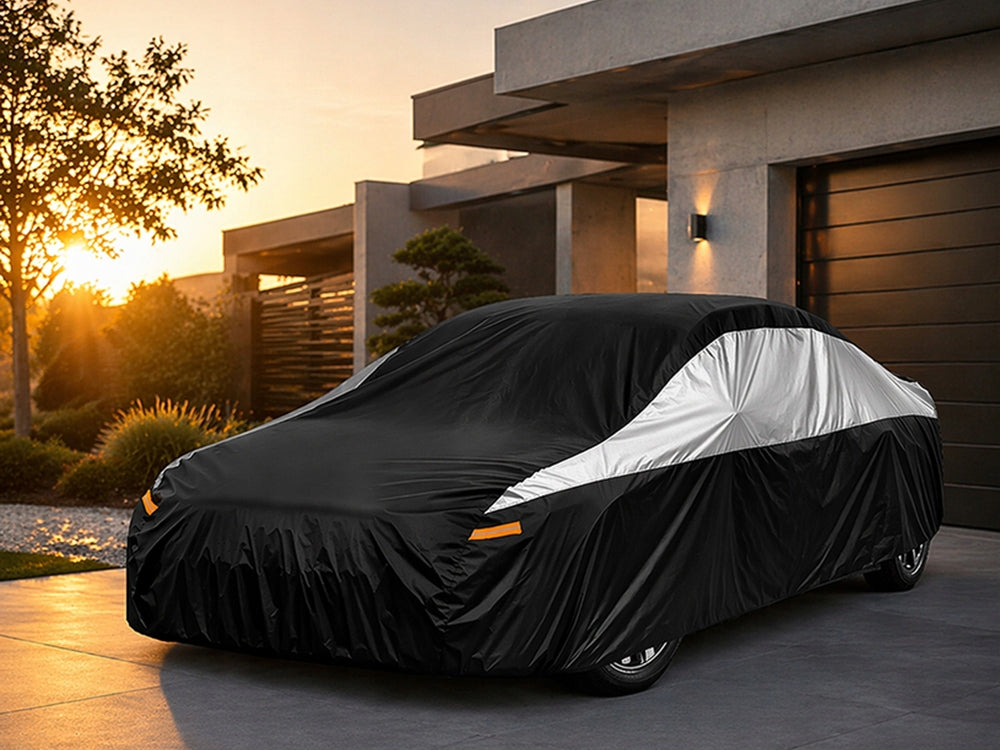 CAR COVER AUTO YEAR-ROUND WATERPROOF TARPAULIN BLACK SIZE L Packaging status original