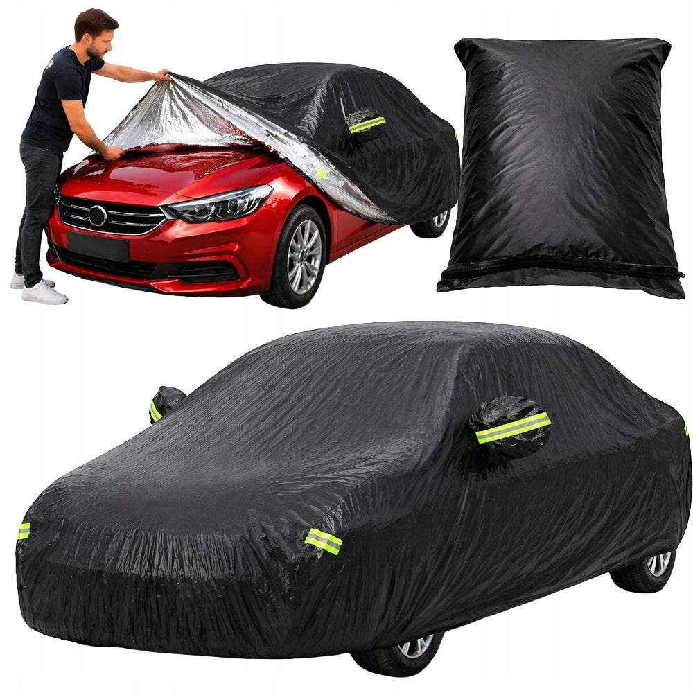 CAR COVER WATERPROOF WITH MIRROR POCKETS TARPAULIN M